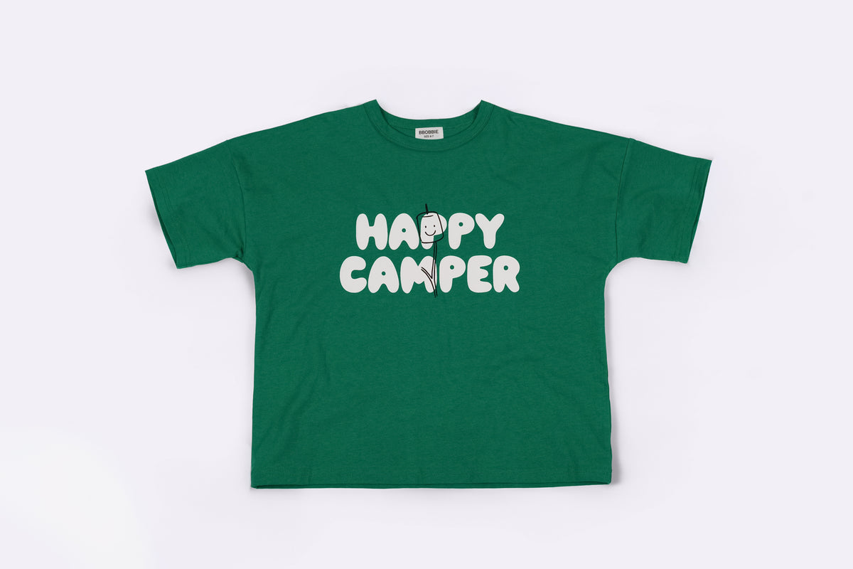 HAPPY CAMPER TEE in GREEN