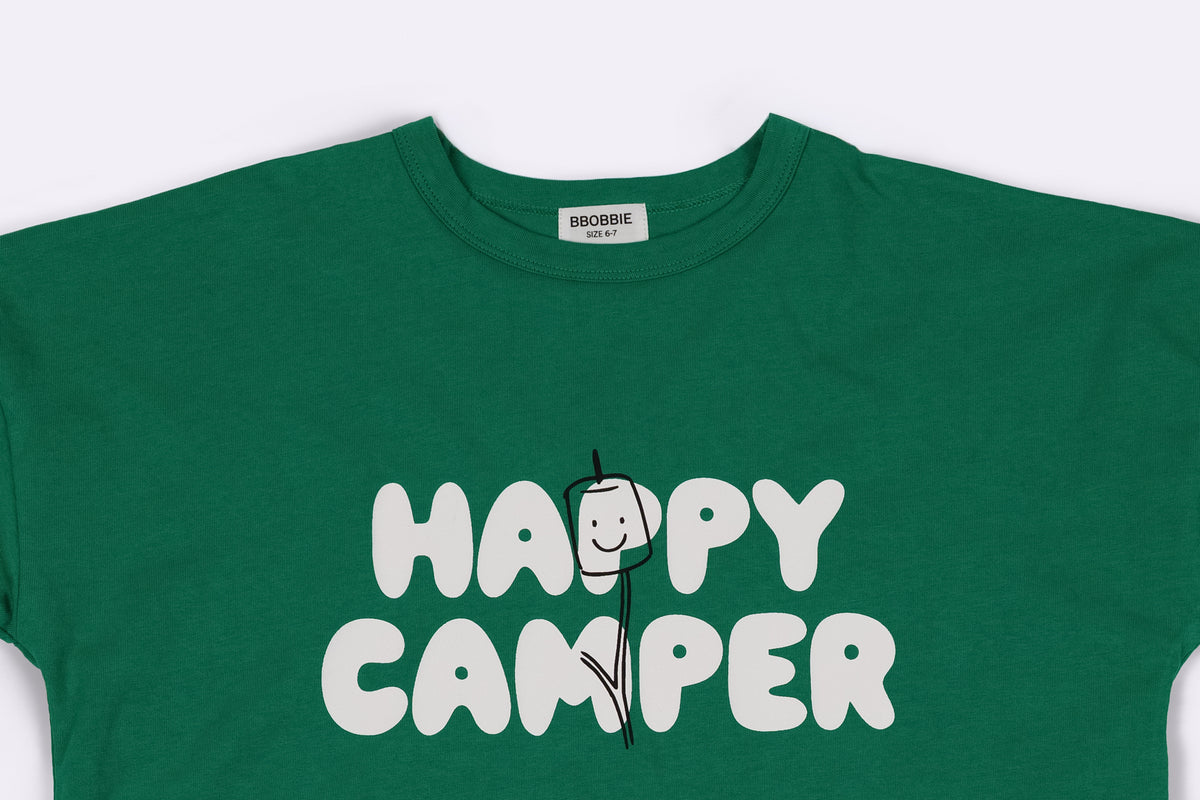 HAPPY CAMPER TEE in GREEN