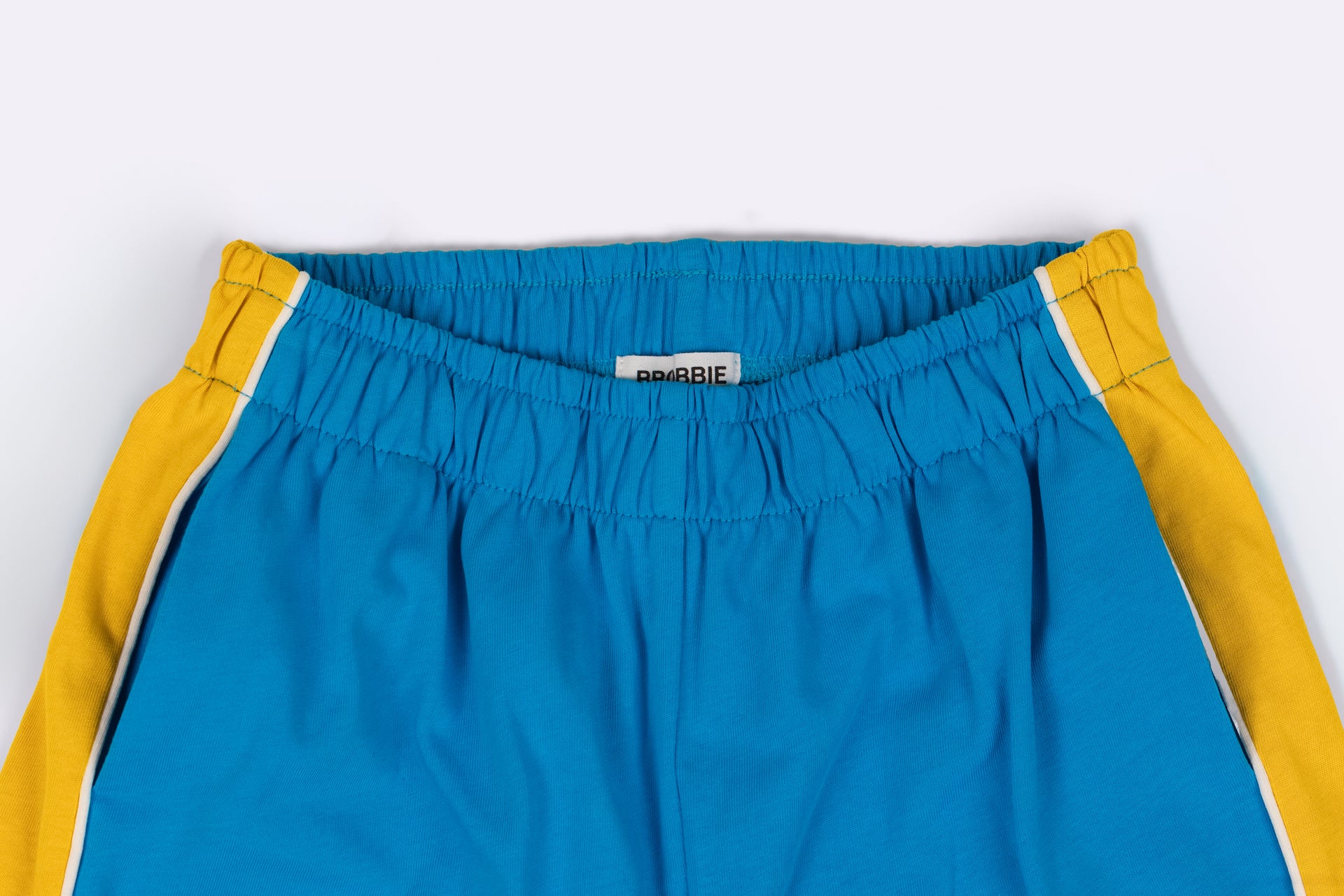 TWO TONE BASE PANT in BLUE/MUSTARD