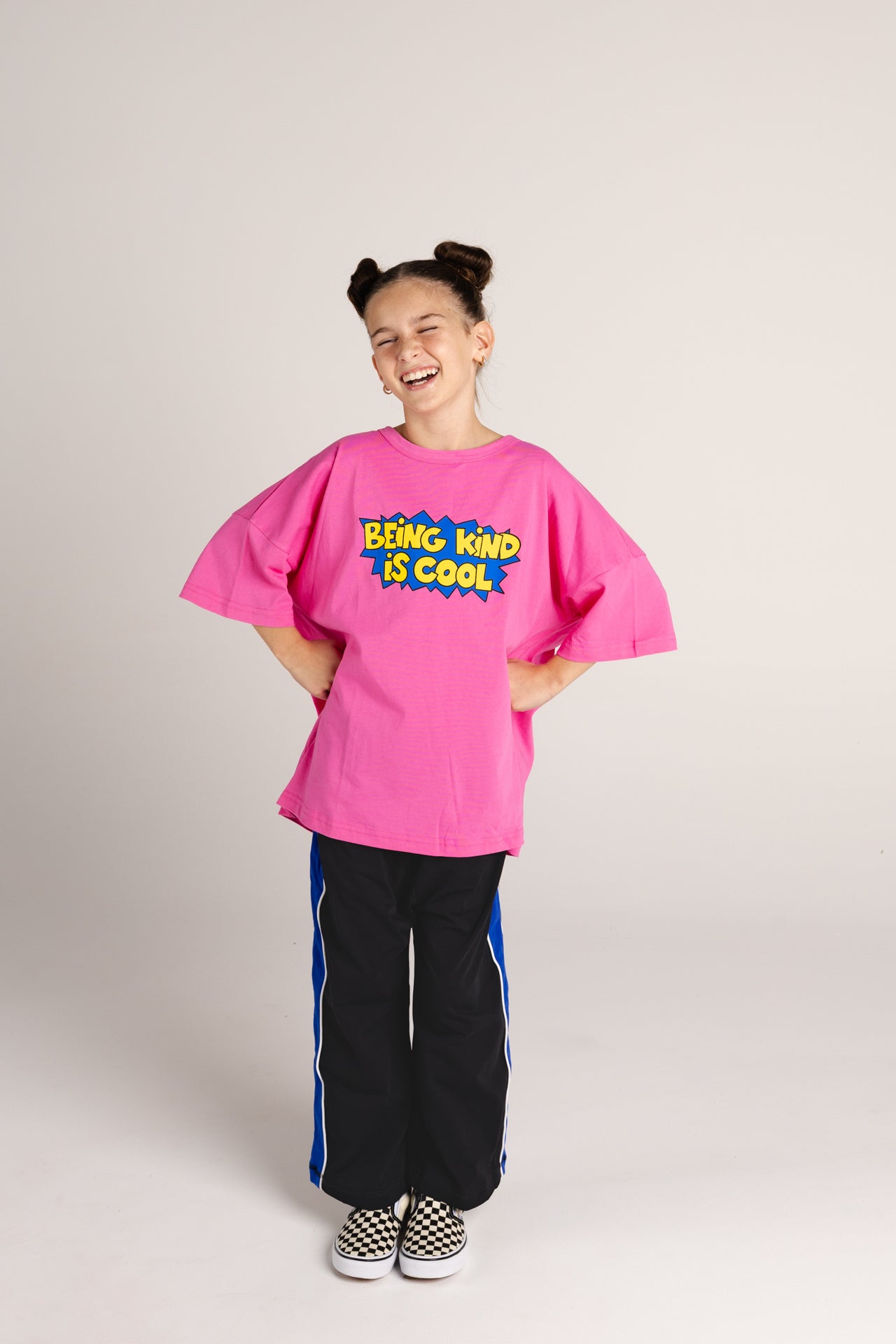 BEING KIND IS COOL TEE in BUBBLEGUM PINK