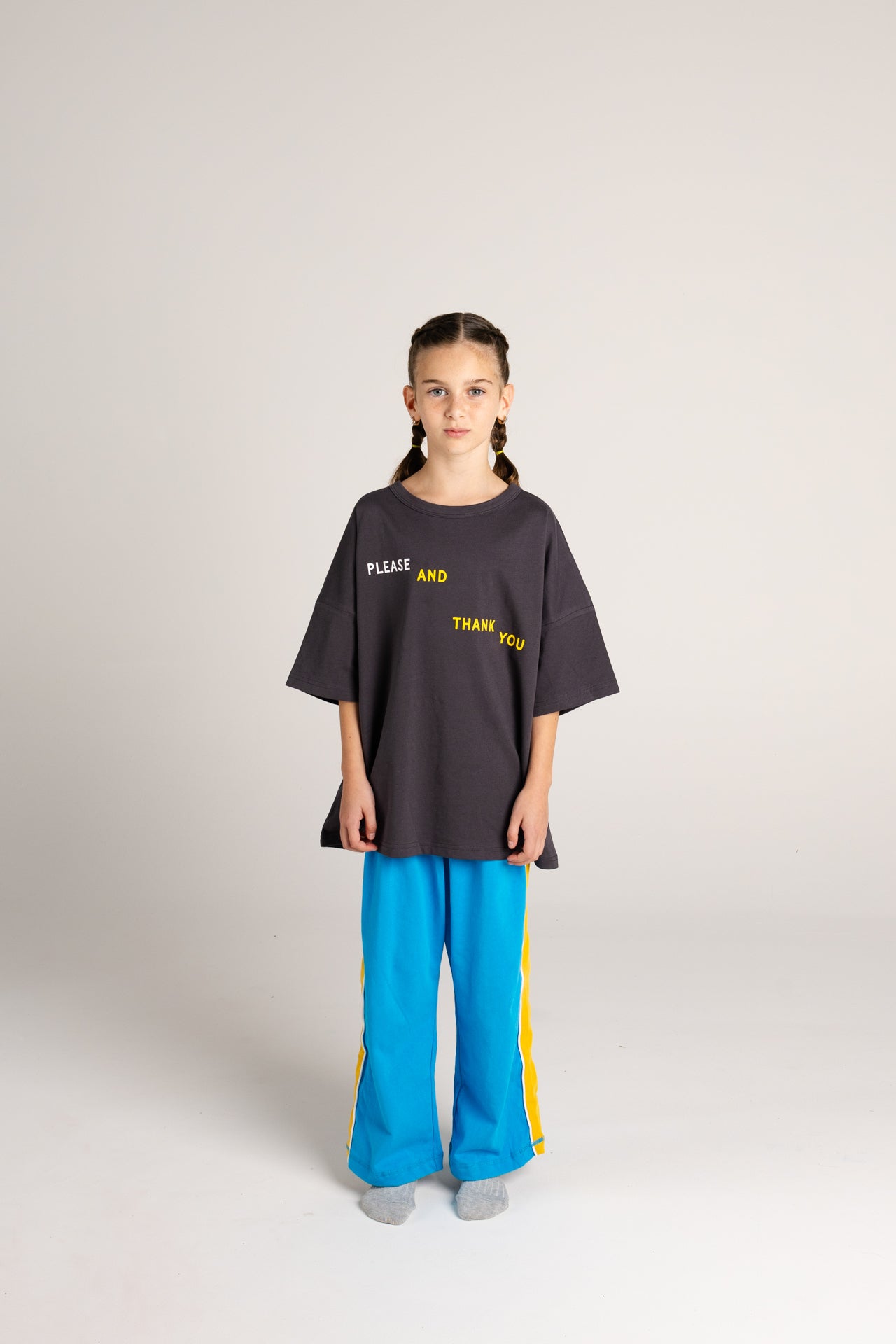 PLEASE AND THANK YOU TEE in WASHED BLACK