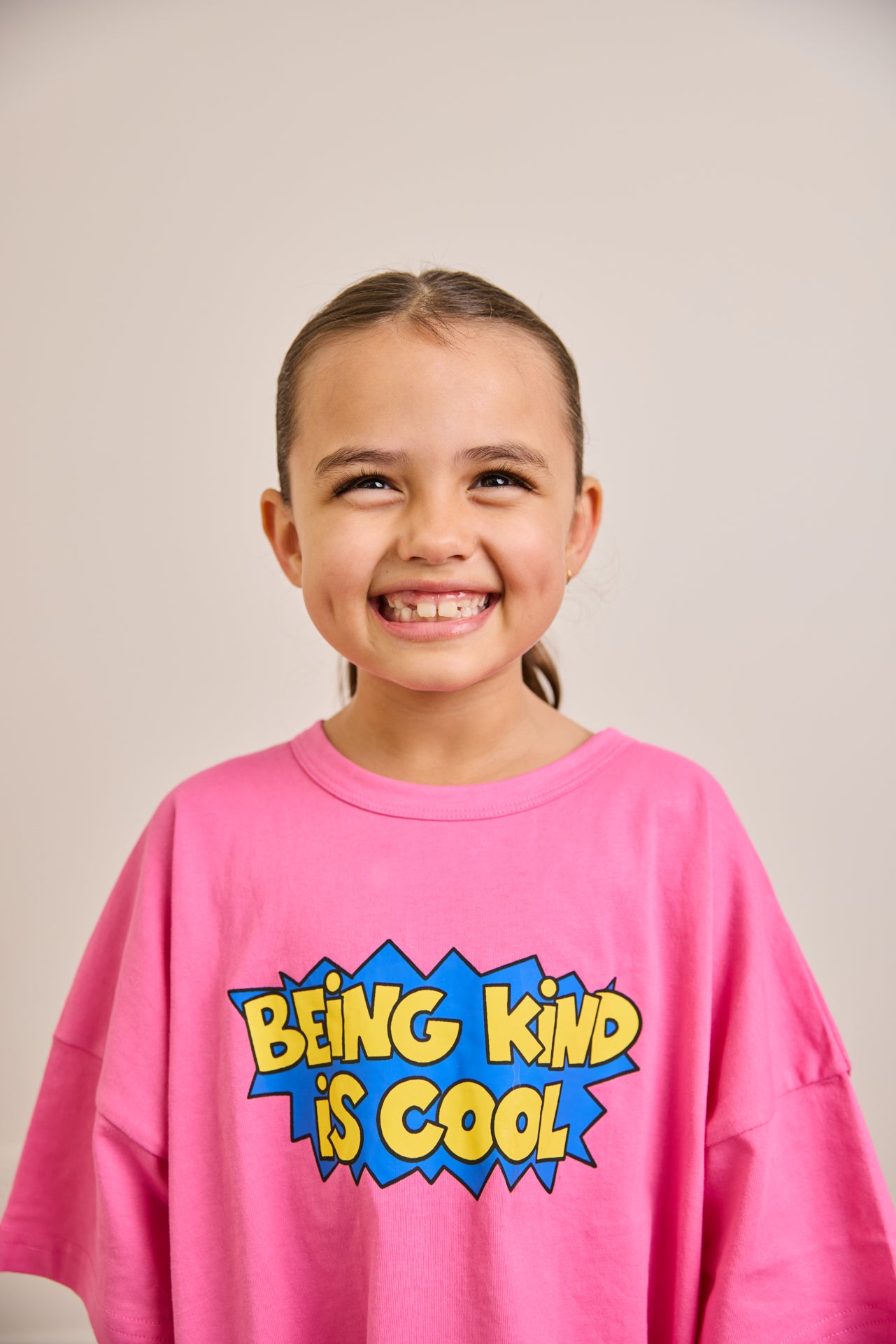 BEING KIND IS COOL TEE in BUBBLEGUM PINK