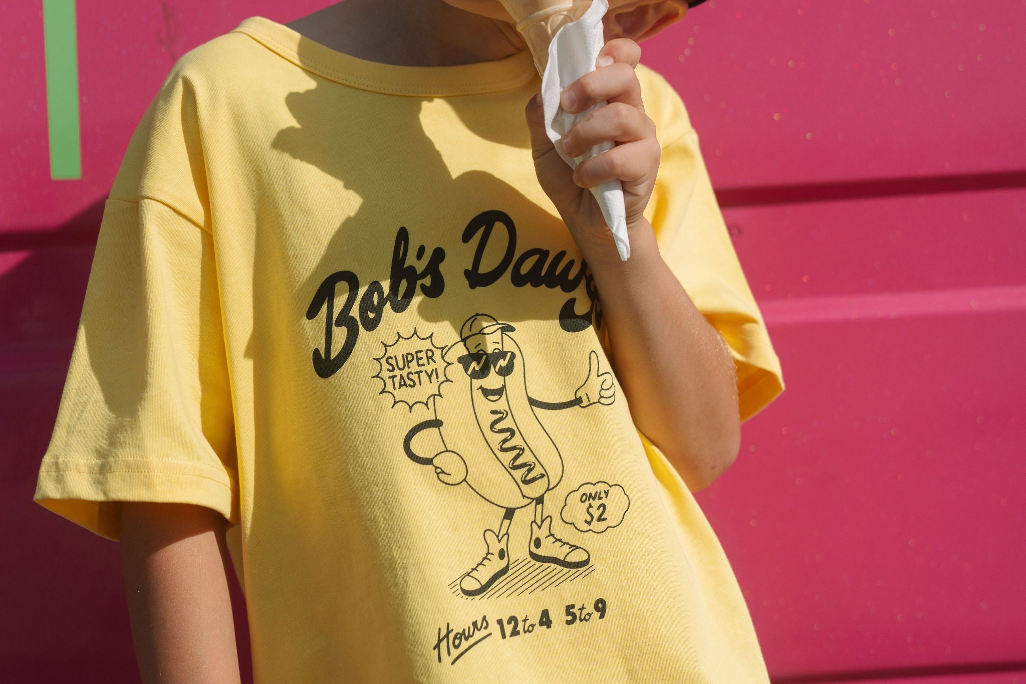 BOB'S DAWGS TEE in YELLOW