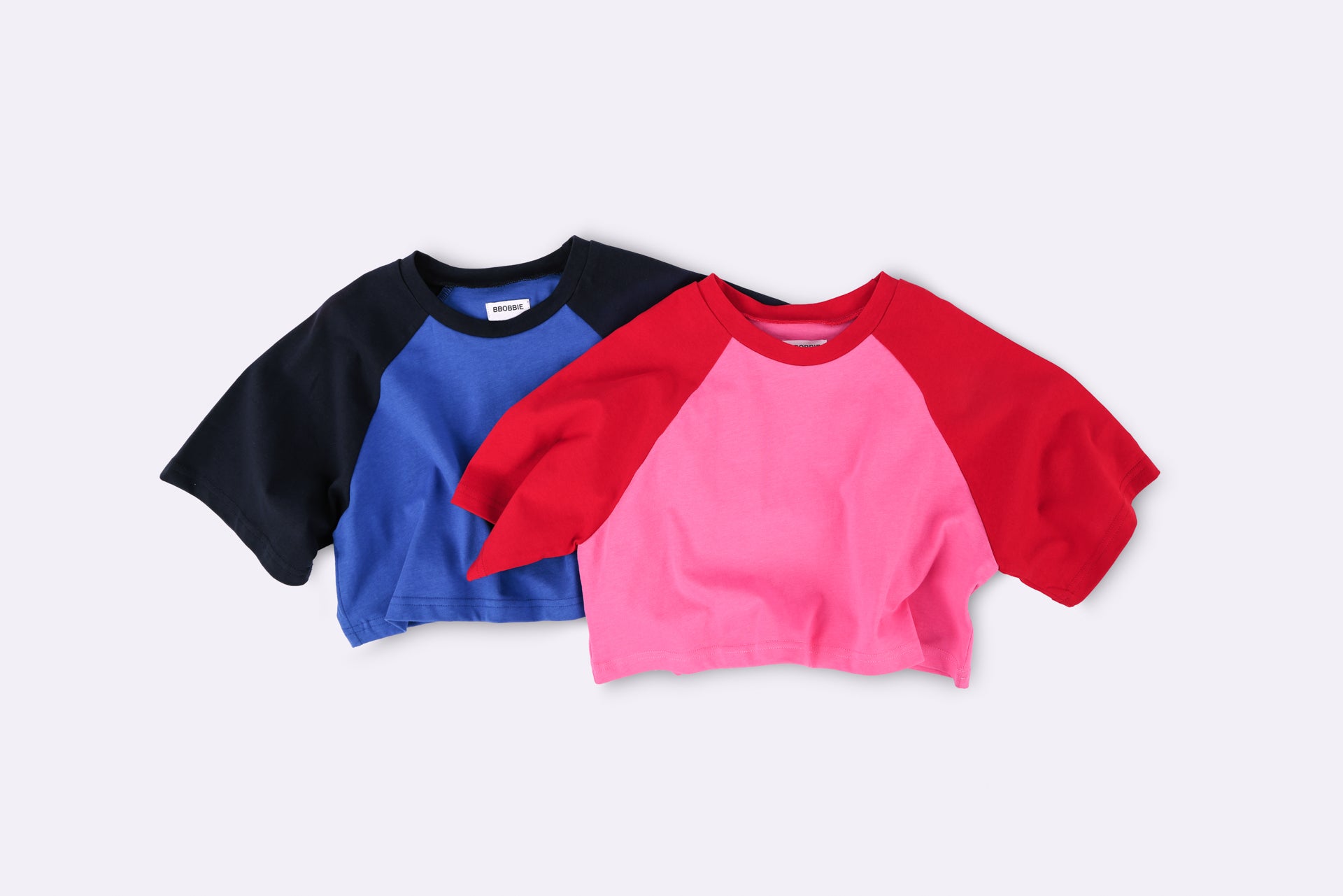 RAGLAN CROP in RED/PINK
