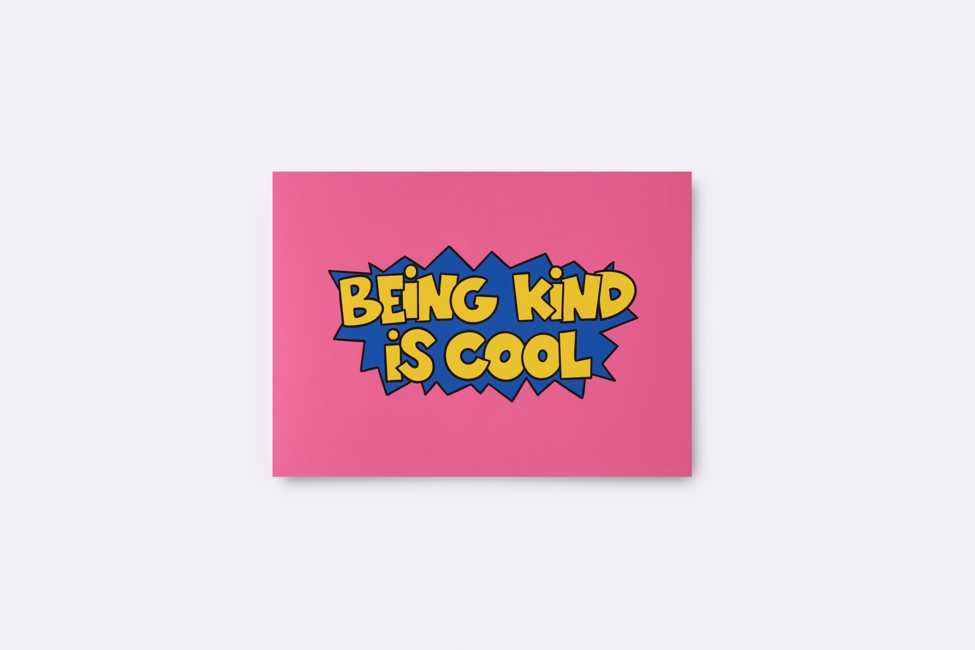 Being Kind is Cool Artwork in Pink