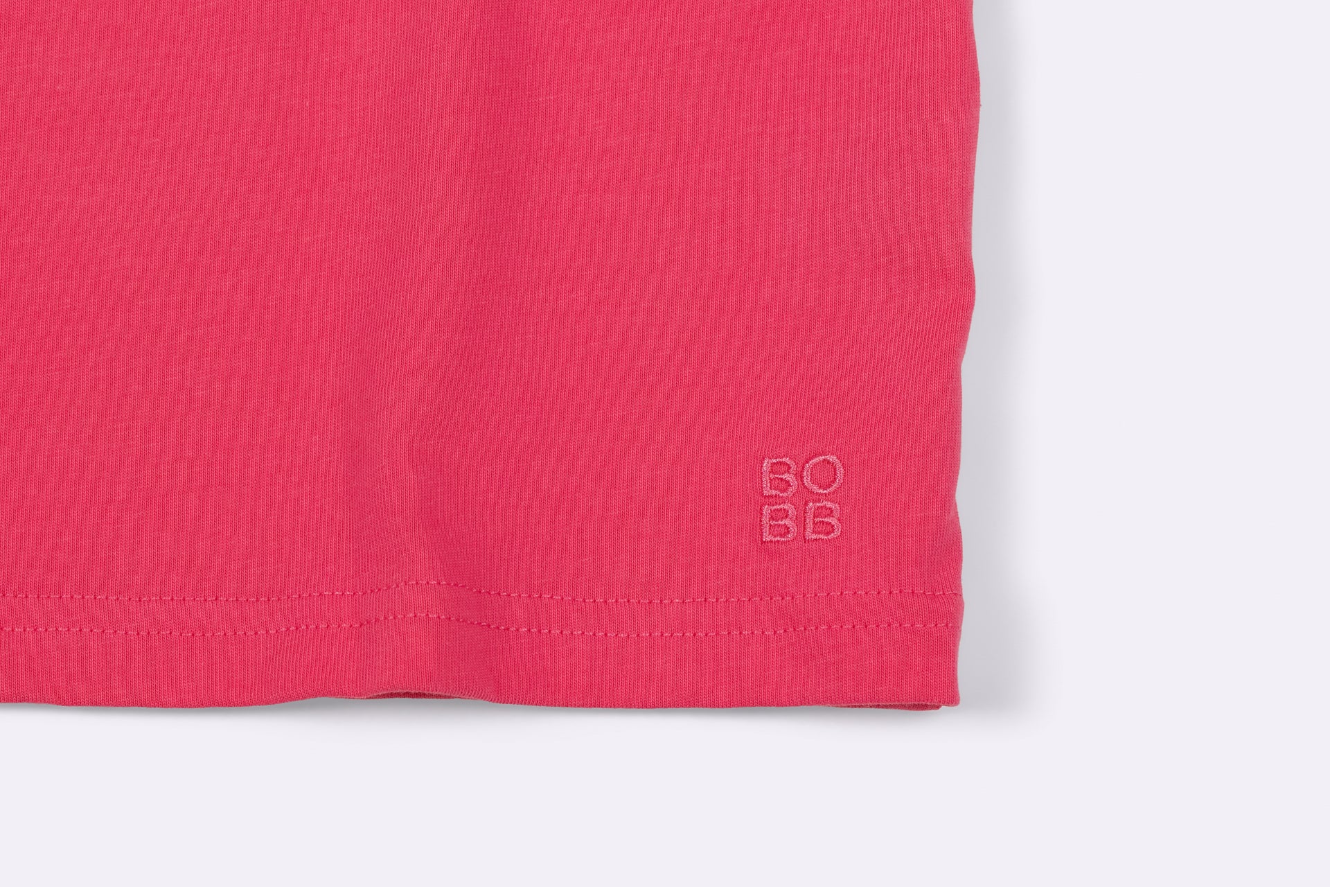 TWO TONE LONG SLEEVE TEE in PINK/RED