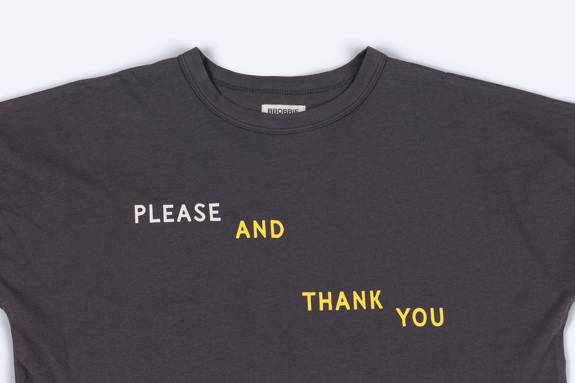 PLEASE AND THANK YOU TEE in WASHED BLACK