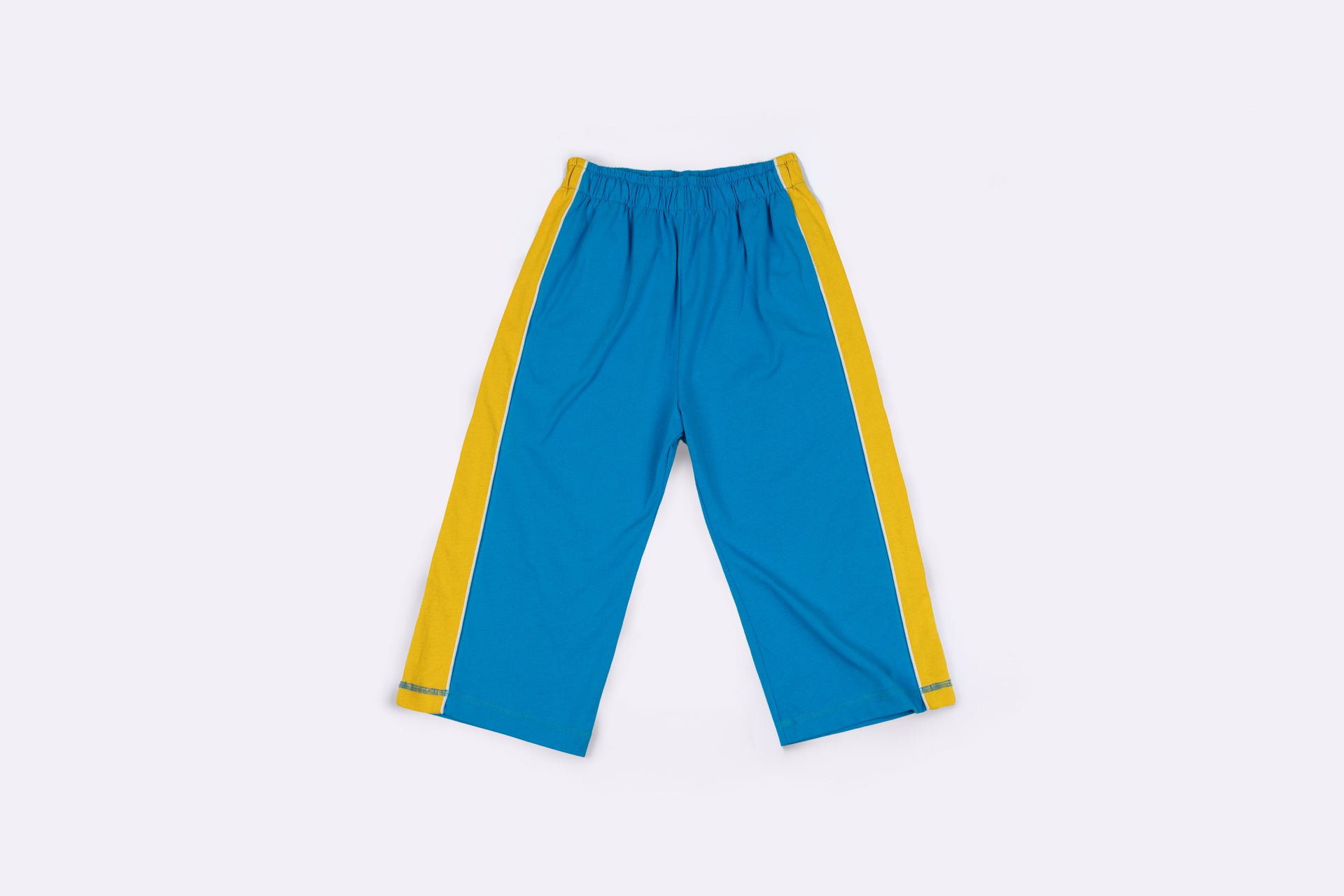 TWO TONE BASE PANT in BLUE/MUSTARD