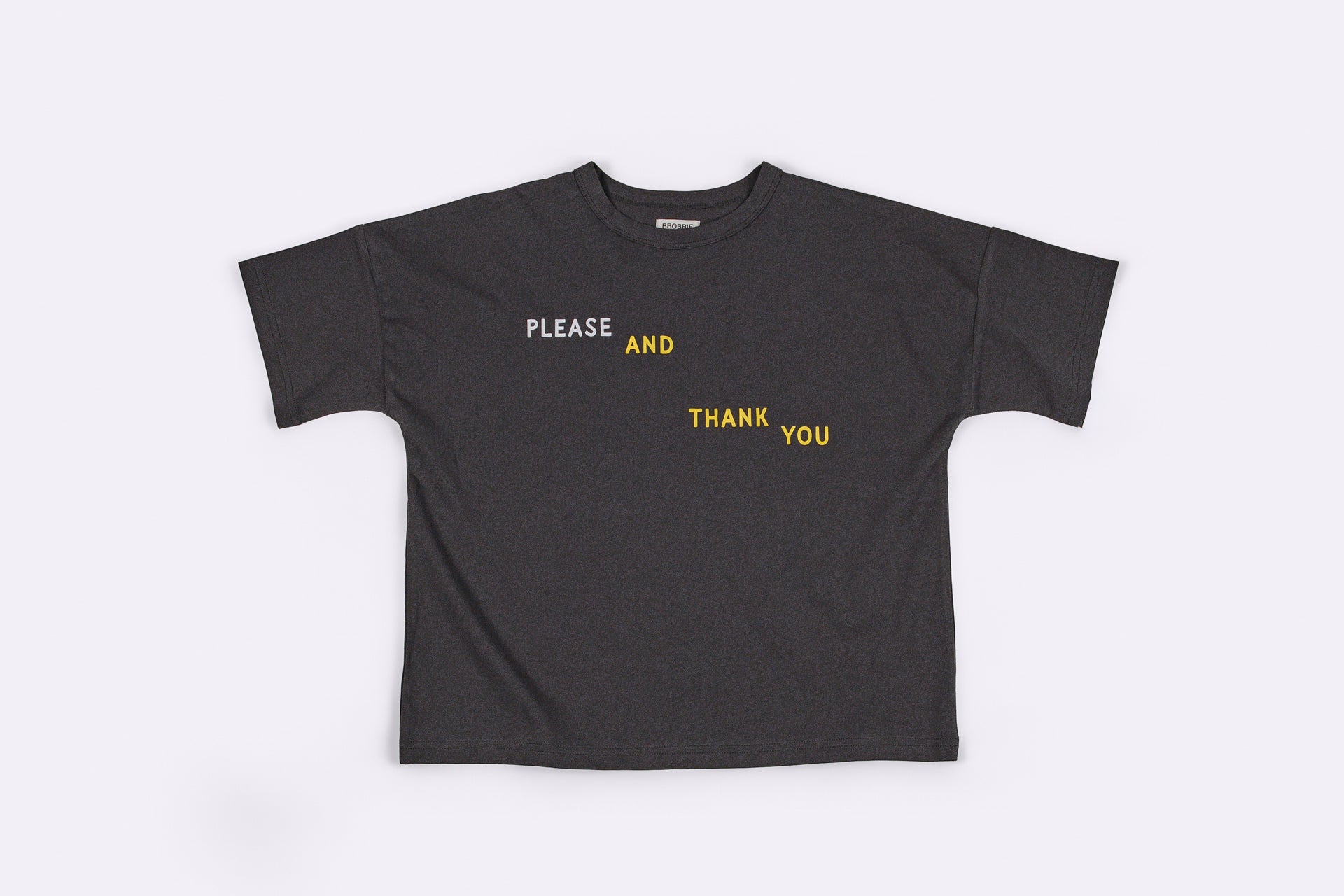 PLEASE AND THANK YOU TEE in WASHED BLACK