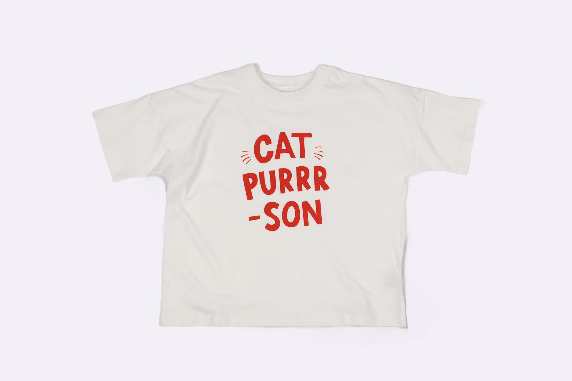 CAT PURRR-SON TEE in WHITE