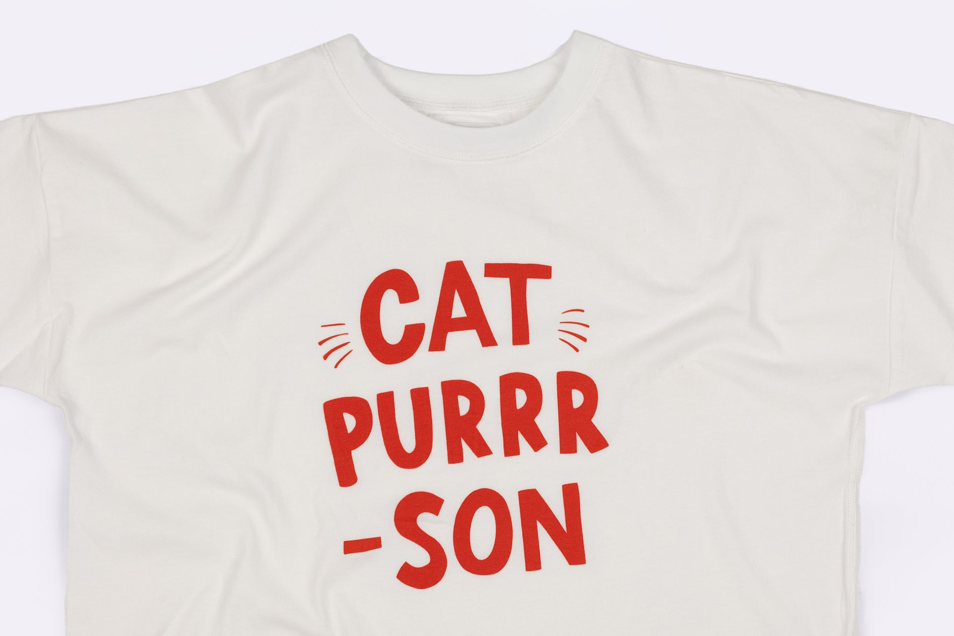 CAT PURRR-SON TEE in WHITE