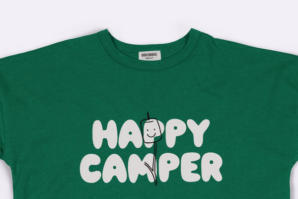 HAPPY CAMPER TEE in GREEN