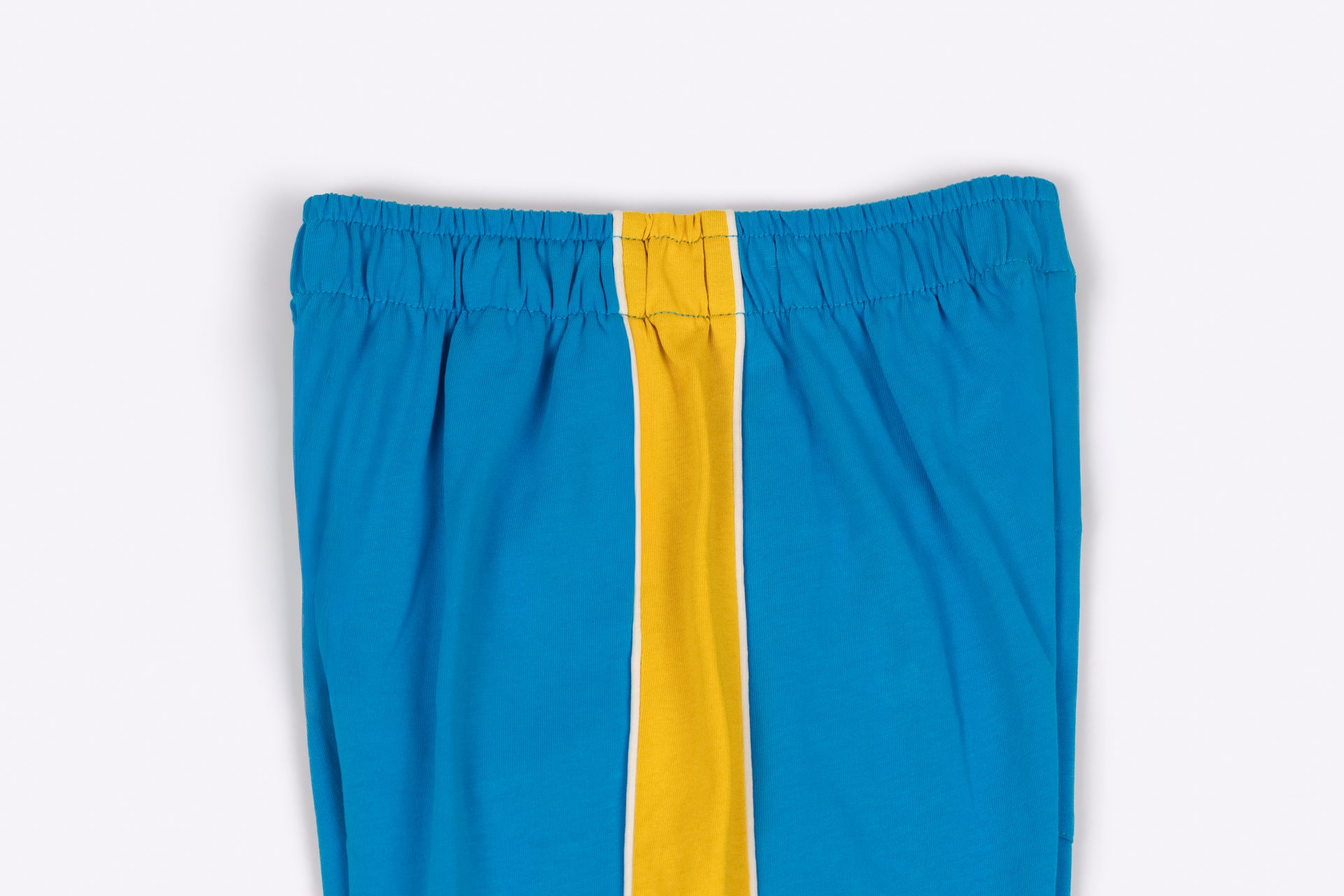 TWO TONE BASE PANT in BLUE/MUSTARD