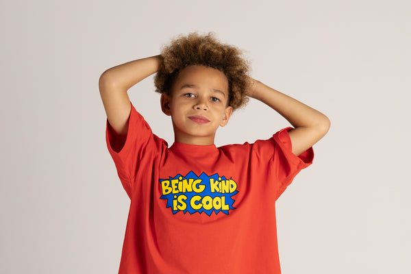 BEING KIND IS COOL TEE in CLASSIC RED