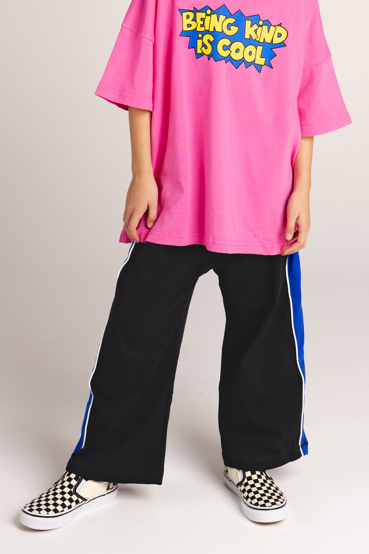 TWO TONE BASE PANT in BLACK/BLUE