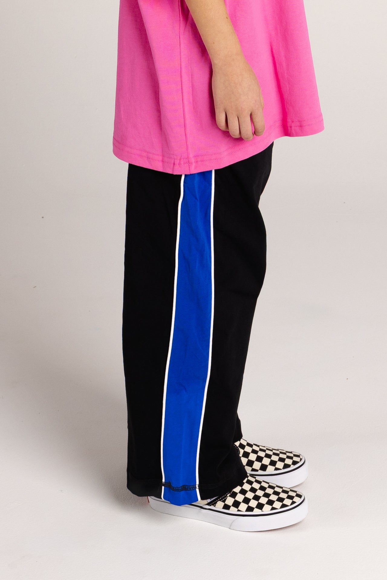 TWO TONE BASE PANT in BLACK/BLUE