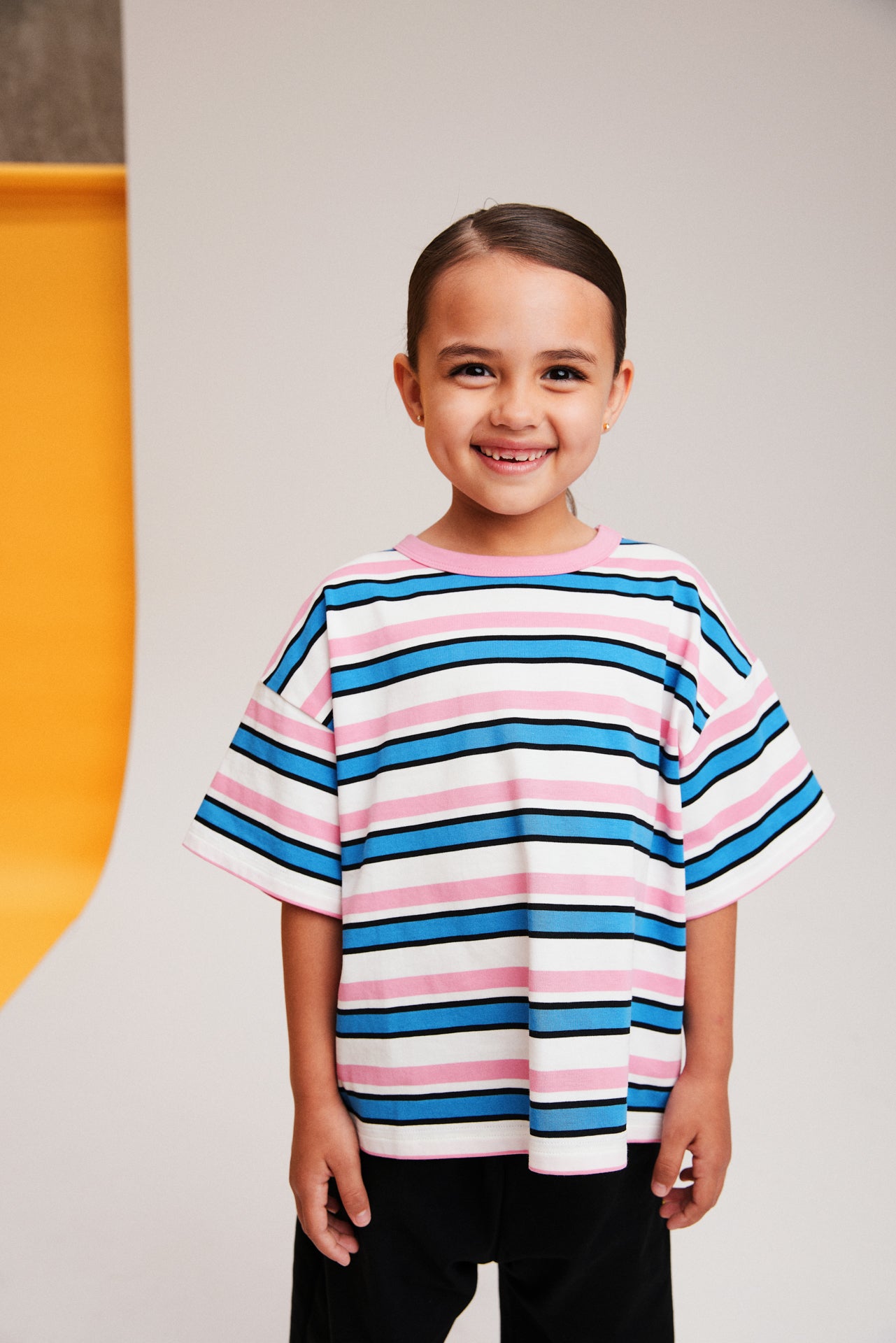 STRIPED TEE in PINK